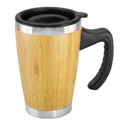 Mug de Bamboo con Asa Plástica