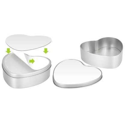 Caja Metálica Corazón Sublimación - Imagen 2